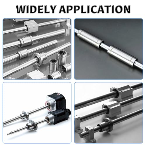4 Pcs LMK8LUU Square Flange Linear Ball Bearings, 8x15x45mm - size: LMK8LUU