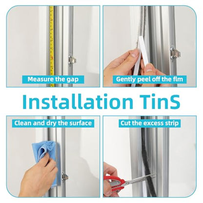 Weather Stripping Door Window Seal Strip, 32.8FT Self-Adhesive Soundproofing Weatherstrip, Draft Blocker Dustproof Strip for Sliding Windows, Doors, Cabinets (0.6" W x 0.4" H) - size: 0.6x0.35x33FT
