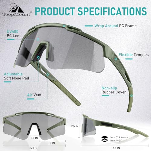 Tactical Eyewear Anti Fog, ANSI Z87.1 Sports Glasses with 3 Interchangeable Lens UV400 Protection Airsoft Goggle - color: Green Frame