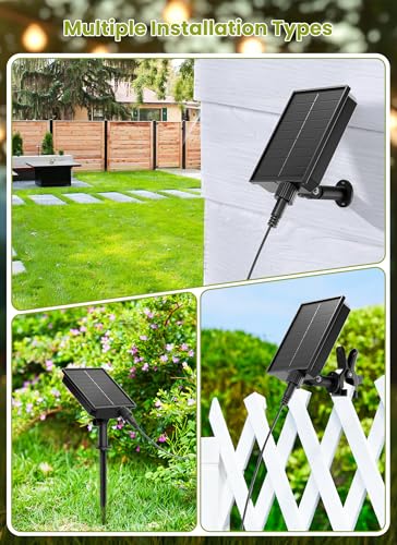 Brightown 37FT Solar String Lights Outdoor, IP65 Waterproof, Remote, Timer - size: 37Ft