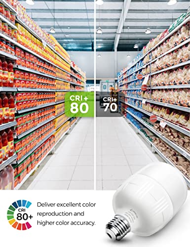 L LOHAS LED Super Bright Light Bulbs, High Lumen Garage E26 LED Bulb - color: Daylight White