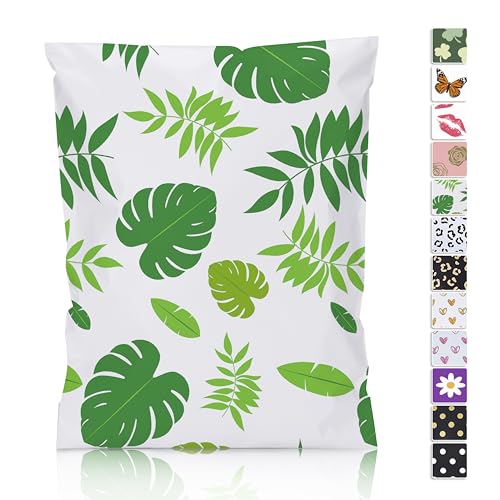 JinRuiKJ Poly Mailers 6x9 100 Pack, Tropical Leaves Design - color: Tropical Leaves, size: 6x9'' - 100 Pack