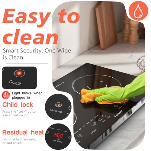 2 Burner Electric Cooktop 110V, 2000W, 24" Countertop & Built-in - size: 24 Inch 2 Burner Black
