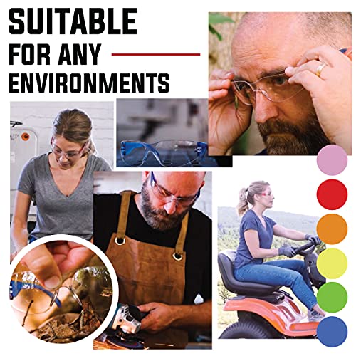 BISON LIFE Clear/Yellow Safety Glasses for Men & Women, ANSI Z87.1, 12 Pack - color: Clear/Yellow