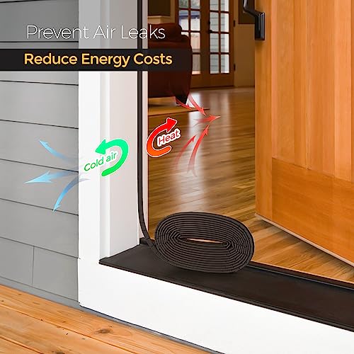 Ravinte Weather Stripping Door Seal, Q-Shaped Kerf Foam Strip, 26 FT, Brown - color: Brown, size: 26 Feet