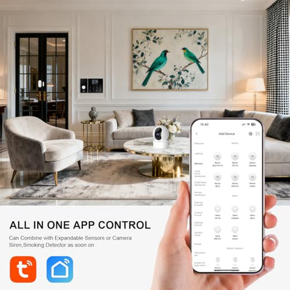 PGST A108F Wireless Home Alarm System with Door/Window and Motion Sensors