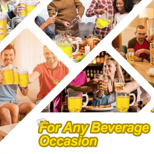 45 Oz Plastic Beer Pitcher Set,Commercial Grade Anti-Drip Restaurant Water Pitcher with Handle,Frost-Resistant Design,Ideal for margarita, Sangria, Lemonade Iced Tea (6 Pack, 45oz(1400ml)) - color: 6 Pack, size: 45oz(1400ml)