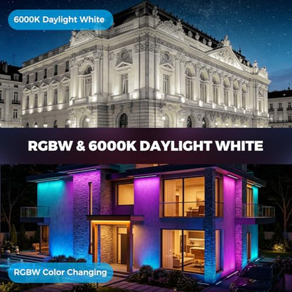 2Pack RGBW Wall Washer Lights 100W Outdoor LED Light Bar