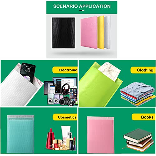 Green13x10 Inch 25Pcs Bubble Mailing Shipping Seal Packaging Envelope Bags - color: Light Green-25PCS, size: L13xW10 inch
