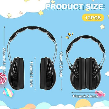 Amylove 12 Pcs Kids Noise Cancelling Headphones Ear Muffs Bright Style - size: Universal Fit (kids & Adults), style: Bright Style