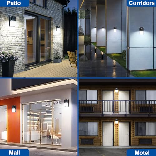 LTBLIGHT 4-Pack 18W LED Wall Pack Light with Dusk to Dawn Sensor 5000K - size: 4 Pack
