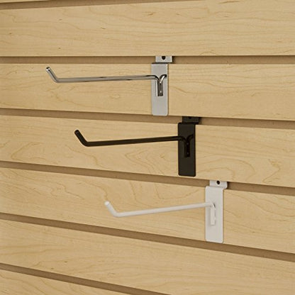 Econoco 10” Slatwall Deluxe Hooks, Slatwall hooks, Display Hooks For Panel, Black (Pack of 96) - color: Black, size: 10" Length