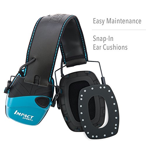 Howard Leight by Honeywell Impact Sport Sound Amplification Electronic Shooting Earmuff, Teal - color: Teal, size: Medium