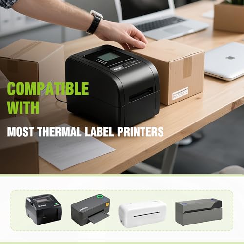 2.25" x 1.25" Direct Thermal Labels-Perforated Barcodes, Shipping, Address Label Paper, Durable Self-Adhesive Thermal Printer Stickers, Compatible with Zebra & Rollo Printers (1 Roll，1000 Labels/Roll) - size: 2.25" x 1.25"