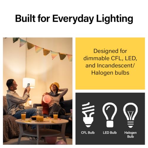Legrand 450W Deco Rotary LED Dimmer Light Switch 3-Way White 1 Pack - size: 1 Count (Pack of 1)