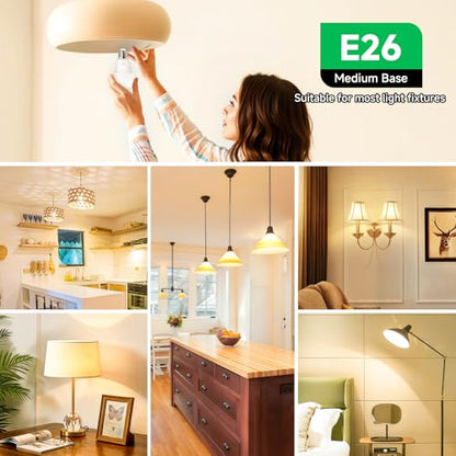 MAXvolador A19 LED Light Bulbs, 100 Watt Equivalent LED Bulb, 1100 Lumens Soft White 3000K E26 Medium Base, Non-Dimmable 11W LED Bulb 12-Pack - color: Soft White