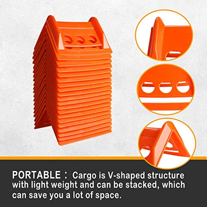 ENJ 20 Pack Flatbed Edge Protector, Edge Corner Tie Down Protector for Up to 4 Inch Straps, Protects Cargo Edges, Flatbed Accessories Plastic Protector