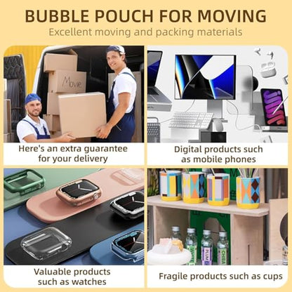 50PCS 8x12" Clear Bubble Pouches Wrap,Double Wall Cushioned Wrap,Shockproof - size: 8X12''-50PCS