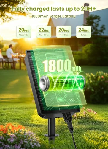 Brightown 58FT Solar String Lights Outdoor, IP65 Waterproof, Remote, Timer - size: 58Ft