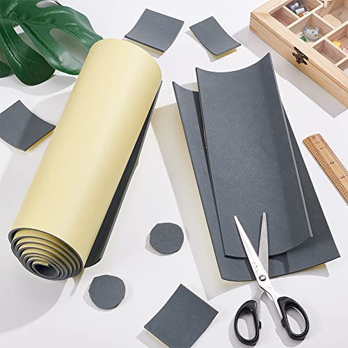 BENECREAT 3mm Thick 78.7x11.8 Inch Self-Adhesive EVA Foam Roll for Furniture Protecting, Gap Filling, Costumes and Other Craft Project - color: Dark Gray - 3mm Thick, size: 3mm Thick