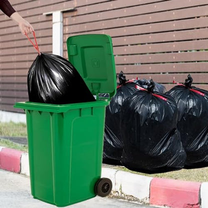 BEIDOU-PAC 39 Gallon Lawn & Leaf Trash Bags Drawstring, 50 Count, Heavy Duty Black & Unscented Plastic Bags, Multi-purpose Garbage Bags for Home Commercial, Outdoor, Construction, Industrial - style: 39 Gallon |50 Count