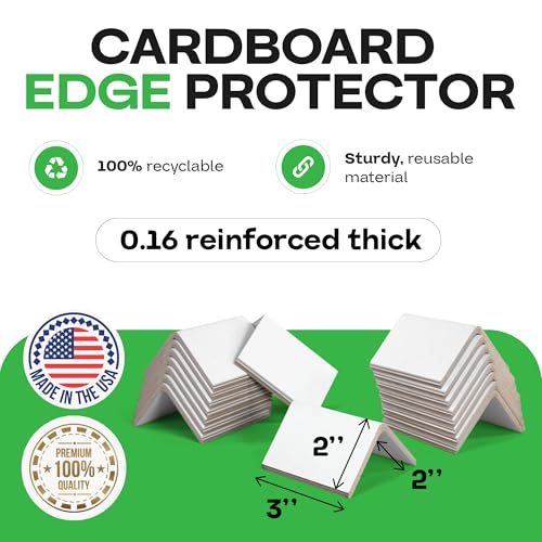 IDL Packaging Cardboard Edge Protectors 2 x 2 x 3" (100-Pack), 0.160" Thick - size: 2"x2"x3", 0.160"