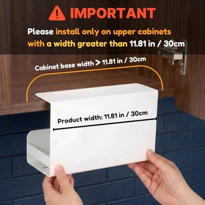Arakio, Paper Towel Holder Under Cabinet No Drilling Kitchen Roll Dispenser
