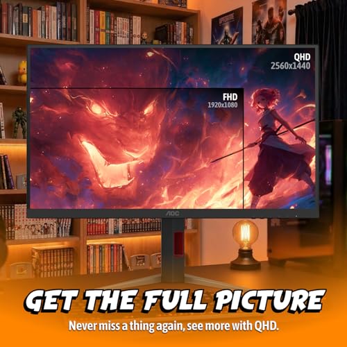 AOC 27 Inch Gaming Monitor QHD 300Hz Mini-LED HDR1000, Q27G4SMN - size: 27" 300Hz Mini-LED