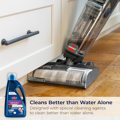 Bissell Multi-Surface Solution,for use in CrossWave and Other Leading Hard Surface and Area Rug Cleaners,80oz,Dissolves Dirt,Grime,and-Tough Sticky Messes,(Pack of 2) - size: 80 Fl Oz (Pack of 2)