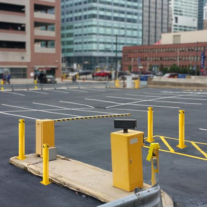 Safety Bollard,36 Inch Height Yellow Steel Bollard Post - size: 36x4.5