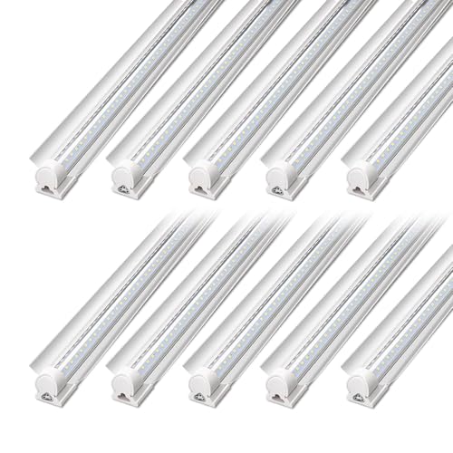 Barrina T8 LED Shop Lights 4FT, 40W 5500LM 6500K, High Output, 10 Packs - color: 6500K, size: 4ft-10 Packs