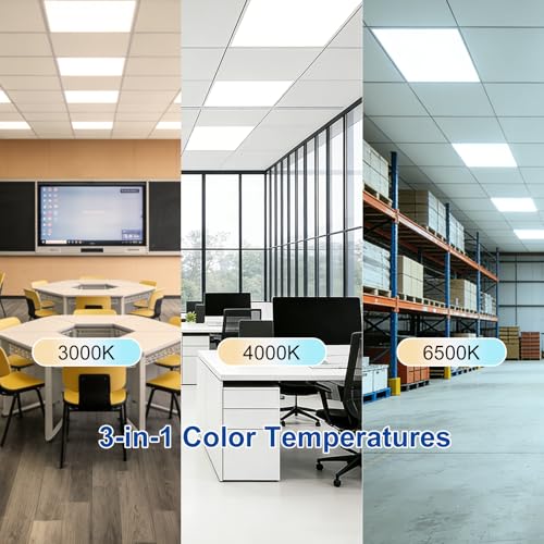 AIKVSXER 2x2 LED Flat Panel Light with Wireless Switch & App Control 6Pack