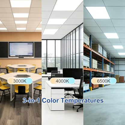 AIKVSXER 2x2 LED Flat Panel Light with Wireless Switch & App Control 6Pack