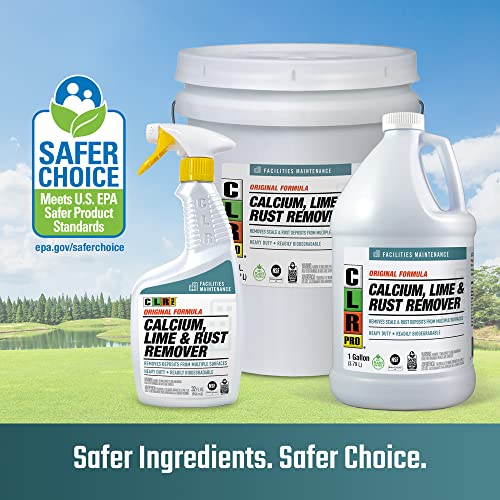 CLR PRO Calcium, Lime and Rust Remover, 1 Gallon Bottle (Pack of 2) - size: 128 Ounce (Pack of 2)