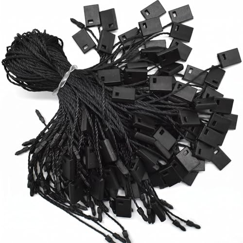 7 Inch 1000PCS Hang Tag String for Clothes Gift Bags Price Tags Shoes - color: Black