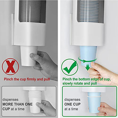 LBTING Water Cooler Cup Dispenser, Fit 3oz - 5oz Small Cups, White - color: White, size: Single