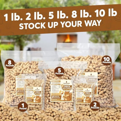 2 Pack of 15 Lb Bags (30 Pounds total) - Raw Peanuts For Squirrels, Raw In Shell Peanuts For Birds and Wildlife- Squirrel Food, Wild Bird Seed - Grown in The USA