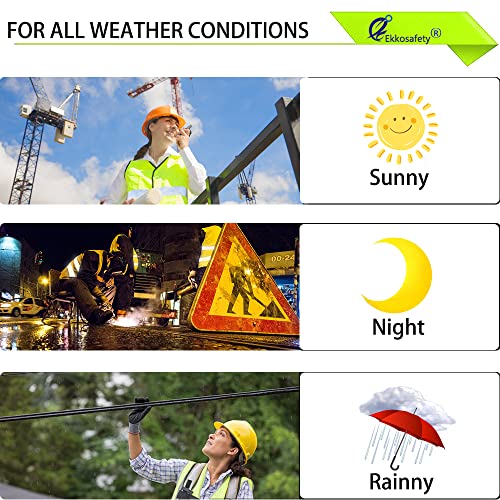 Hi Vis Reflective Safety Vest for Men Women,EKH1,Yellow,M - color: Ekhmesh-yellow, size: Medium