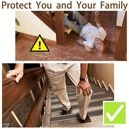 5 Pack Rubber Stair Nosing - 3.3Ft Stair Anti-Slip Adhesive Strip, Made of Wear-Resistant Rubber, Mute, Easy to Install - Indoor/Outdoor (3.3Ft, Full Black, 5) - color: Full Black