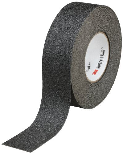 3M Safety-Walk Slip-Resistant General Purpose Tapes and Treads 610, Black, 1" Width, 60' Length (Pack of 4 Rolls) - size: 1 in x 60 ft