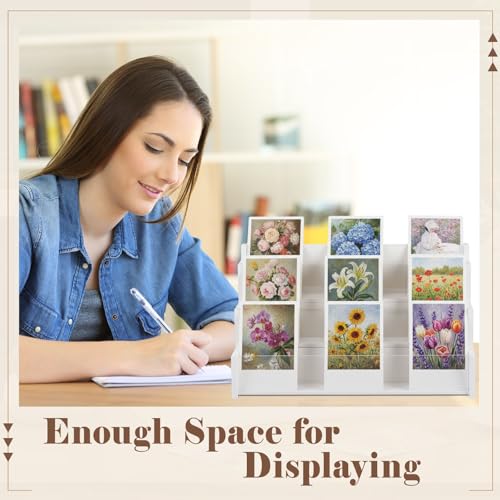 Yuntau 3 Tier Greeting Card Display Stand, White - color: White, size: 3 Tier