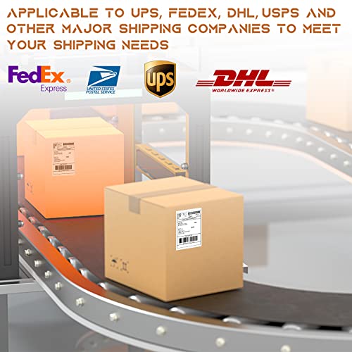 MFLABEL 4x6 Direct Thermal Labels (4000 Labels) 4" x 6" Perforated Shipping Labels Compatible with Zebra Printers Fanfold Thermal Label Stickers for Shipping Packages - 4 Stacks White Labels - size: 1000 Labels/Stacks White