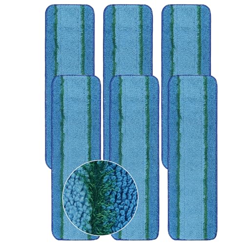 6Pack Deep Clean Pads Replacement for Bona Family of Mops Washable Reusable - color: Green(6pack)