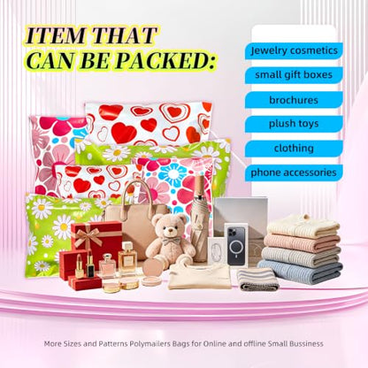 100pcs 10x13 Inch Poly Mailers For Shipping And Self Seal Packaging - color: Flower, size: 10" x 13"100pcs