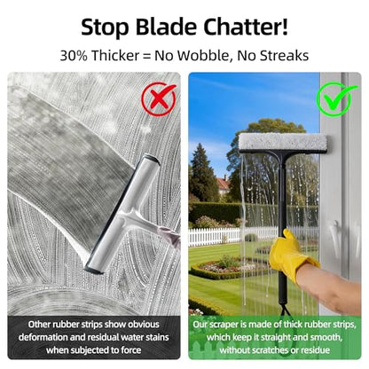 16-59" Telescopic 2-in-1 Window & Shower Squeegee for Glass Doors