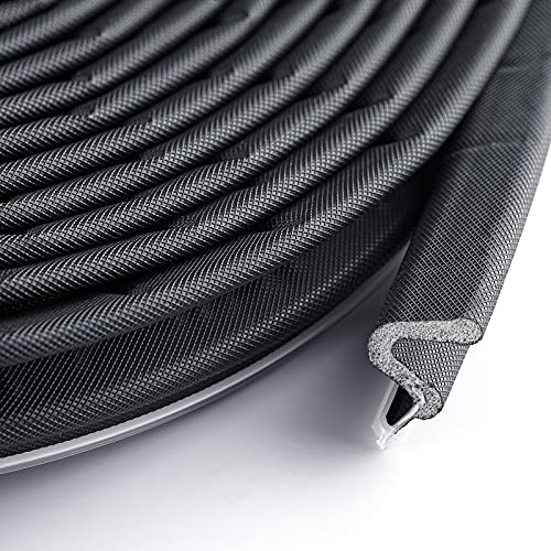 BBTO Weather Stripping Door Window Seal V-Shaped Foam Kerf, 40 Feet, Black - color: Black, size: 40 Feet