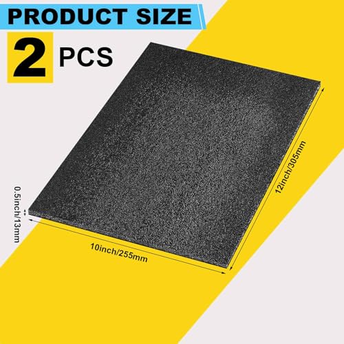Hoolerry 2 Pcs Polyethylene Foam Block, 12" X 10" X 0.5", Black - size: 12" X 10" X 0.5"