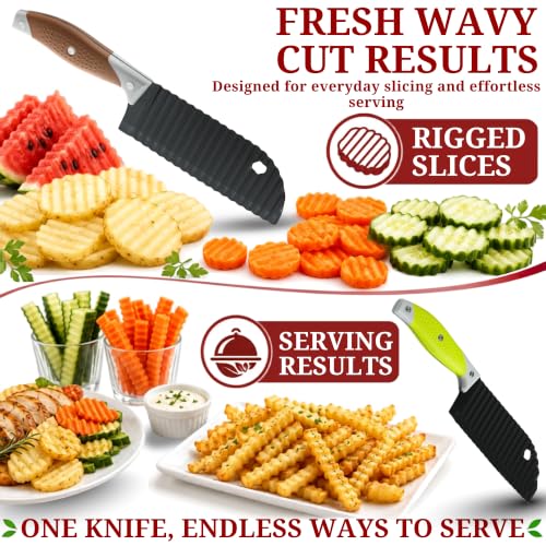 Crinkle Cutter for Pickles, Vegetables & Fruits, Pack of 4-Pieces