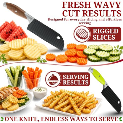 Crinkle Cutter for Pickles, Vegetables & Fruits, Pack of 4-Pieces