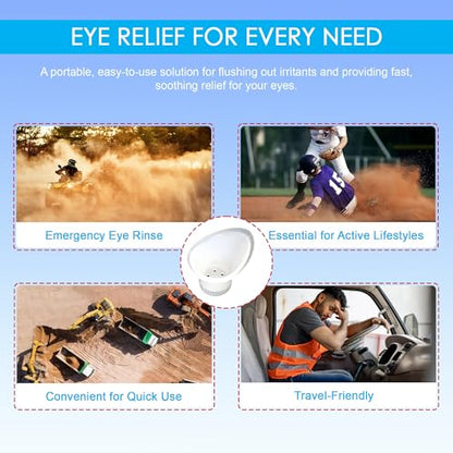 WASH+OUT Eye Wash Cup – Portable Eyewash Device – Emergency Eye Wash Cup that Screws on to Most Water Bottles and Flushes Eyes in Seconds - 3 Pack - size: 3 pack